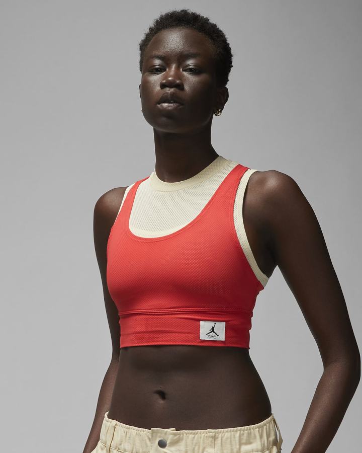 Crop Top Nike Jordan Essentials Cropped Top Mujer Rojas | BOFZY-4509