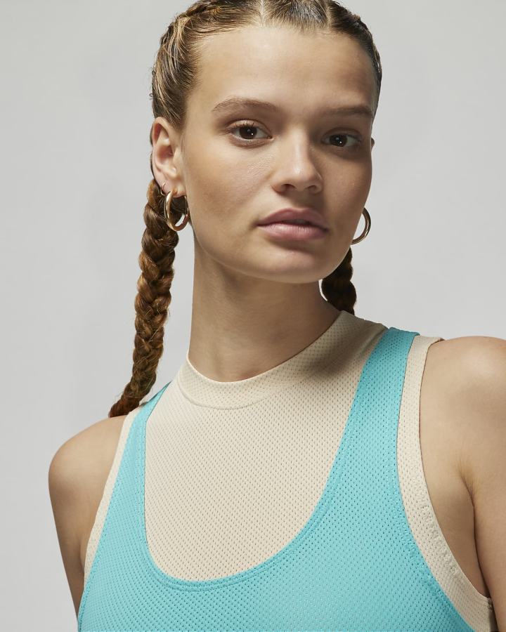 Crop Top Nike Jordan Essentials Cropped Top Mujer Turquesa | NWYJB-7658