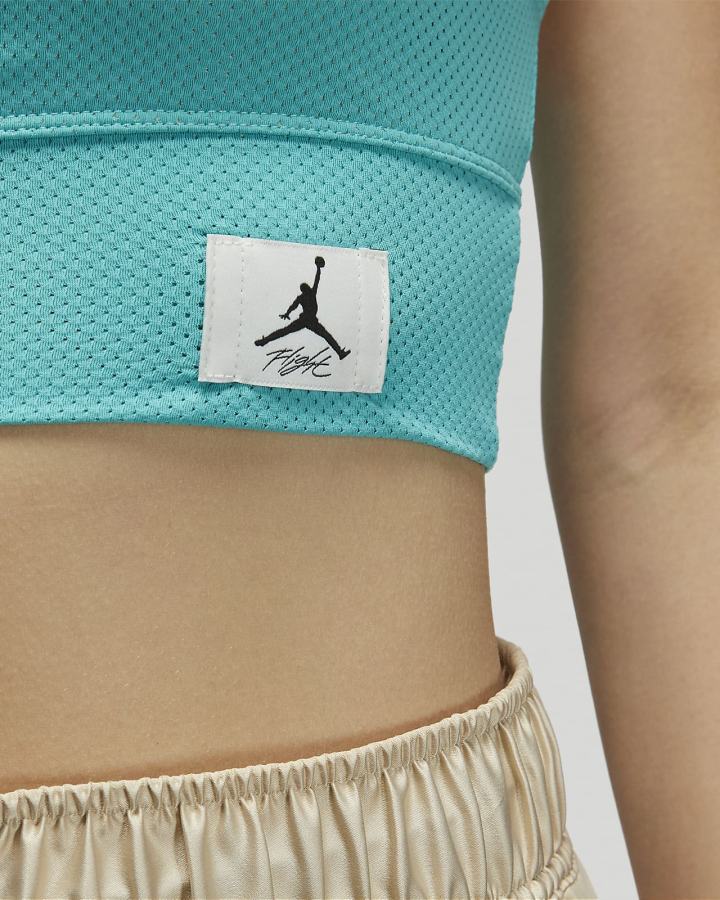 Crop Top Nike Jordan Essentials Cropped Top Mujer Turquesa | NWYJB-7658