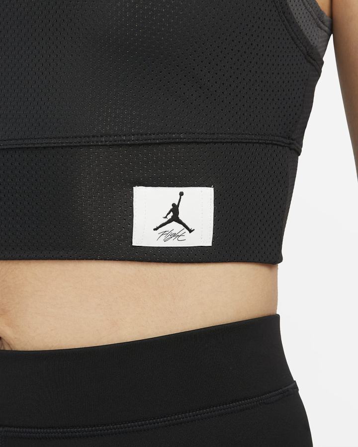 Crop Top Nike Jordan Essentials Cropped Top Mujer Gris Oscuro Negras | PJUOQ-7916