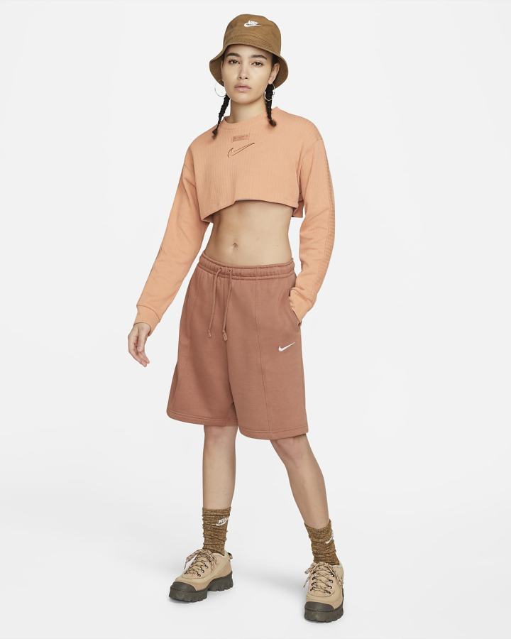 Crop Top Nike Sportswear Top Mujer Marrones Claro | DFYTU-0624