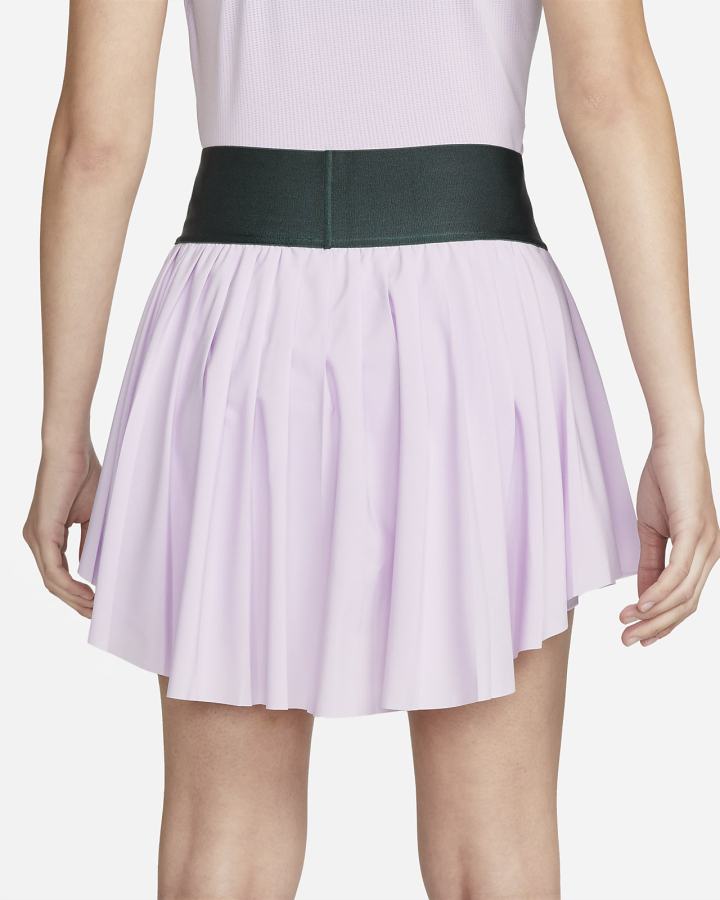 Falda Nike Court Dri-FIT Advantage Plisado Tennis Mujer Verde Blancas | UKWHE-9705