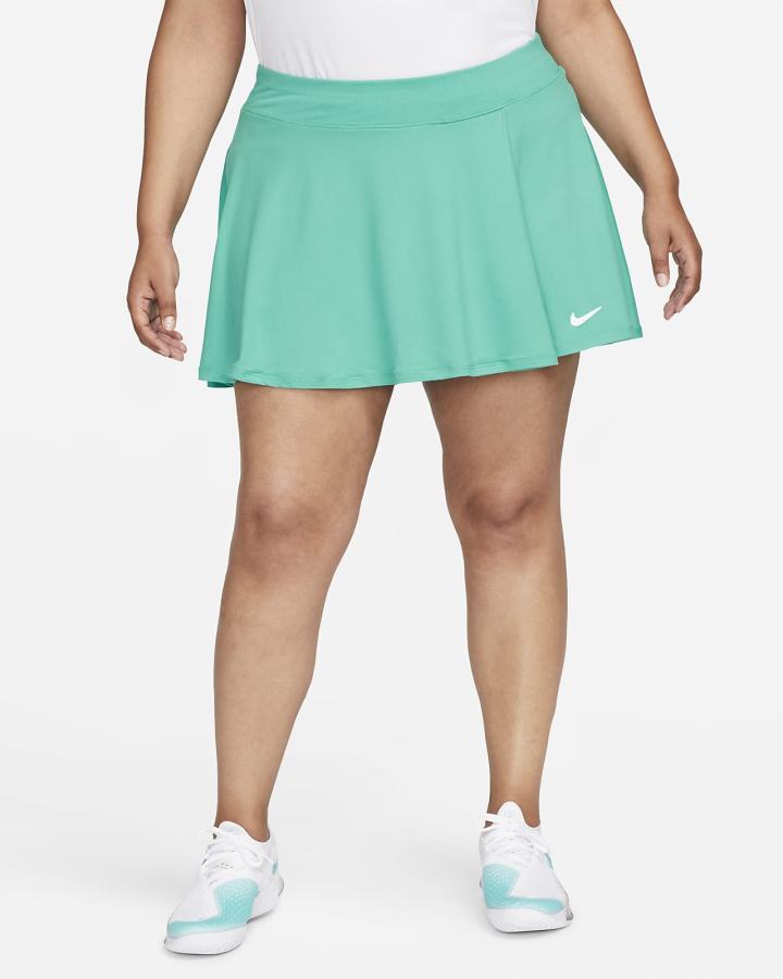 Falda Nike Court Dri-FIT Victory Flouncy Tennis (Plus Size) Mujer Turquesa Blancas | BTSYV-7590