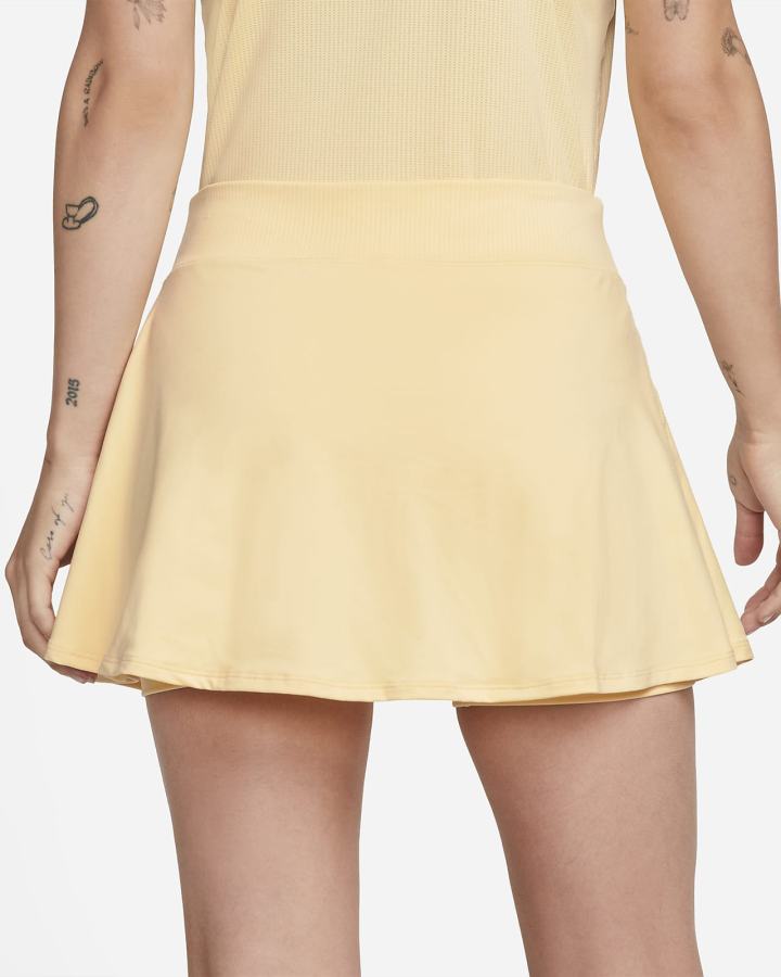 Falda Nike Court Dri-FIT Victory Flouncy Tennis (Plus Size) Mujer Amarillo Claro Negras | DSBMW-4108