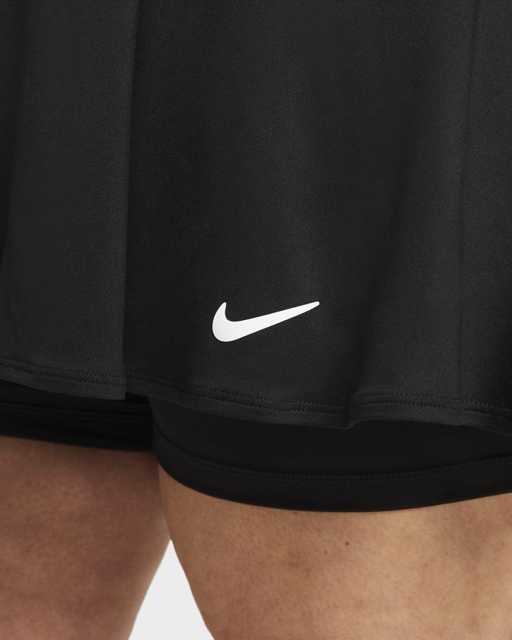 Falda Nike Court Dri-FIT Victory Flouncy Tennis (Plus Size) Mujer Negras Blancas | PUAGC-2104