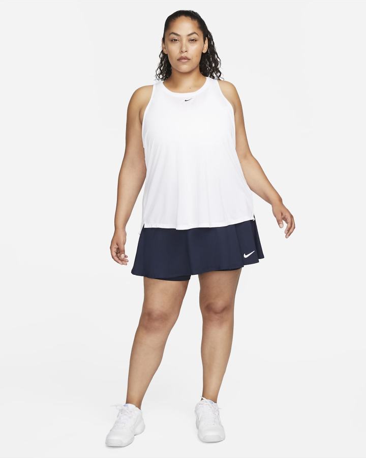 Falda Nike Court Dri-FIT Victory Flouncy Tennis (Plus Size) Mujer Obsidian Blancas | YPFSQ-9372