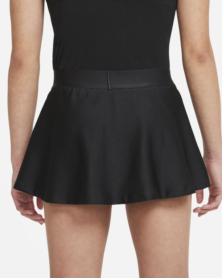 Falda Nike Court Dri-FIT Victory Kids Tennis Niña Negras Blancas | AIJVL-6372