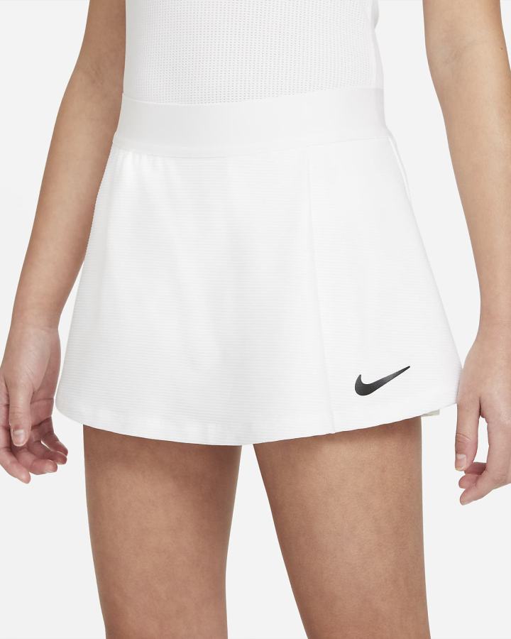 Falda Nike Court Dri-FIT Victory Kids Tennis Niña Blancas Negras | UMEYG-3796