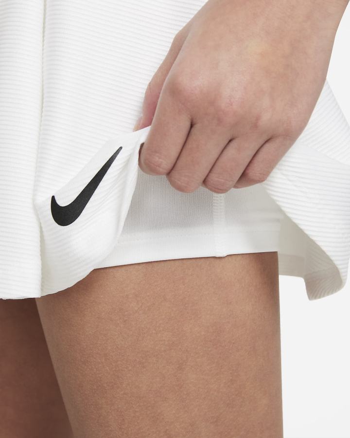 Falda Nike Court Dri-FIT Victory Kids Tennis Niña Blancas Negras | UMEYG-3796