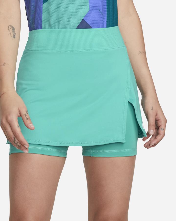 Falda Nike Court Dri-FIT Victory Tennis Mujer Turquesa Blancas | FXZUJ-5438