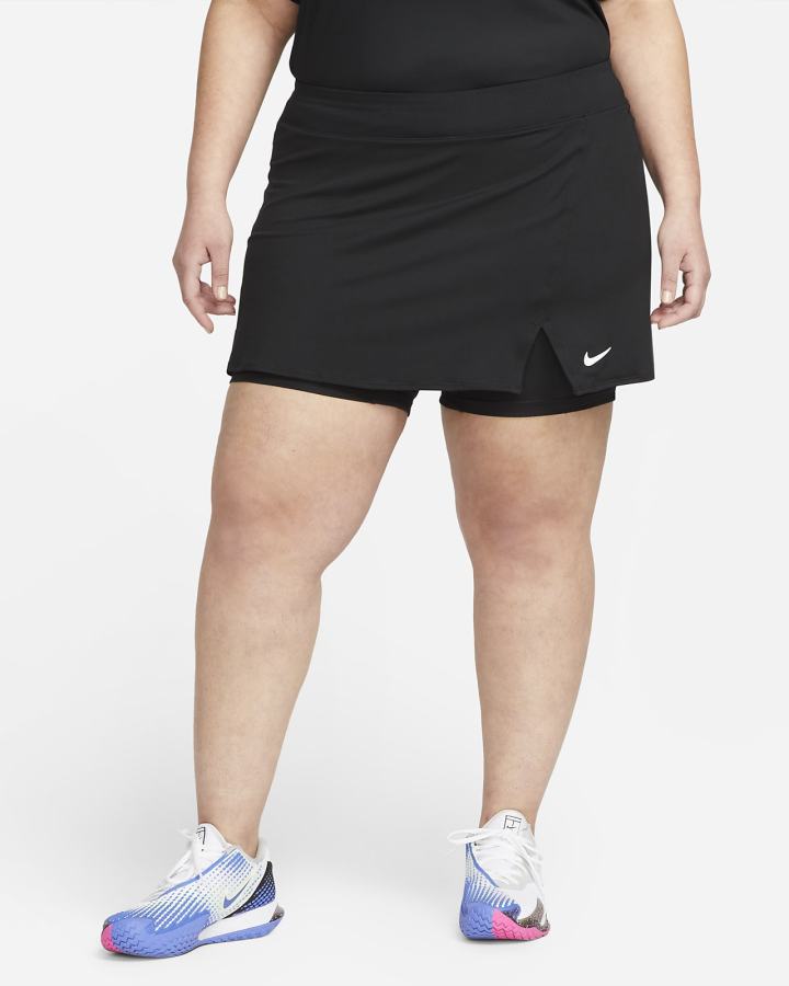 Falda Nike Court Dri-FIT Victory Tennis Mujer Negras Blancas | HIQTO-9652