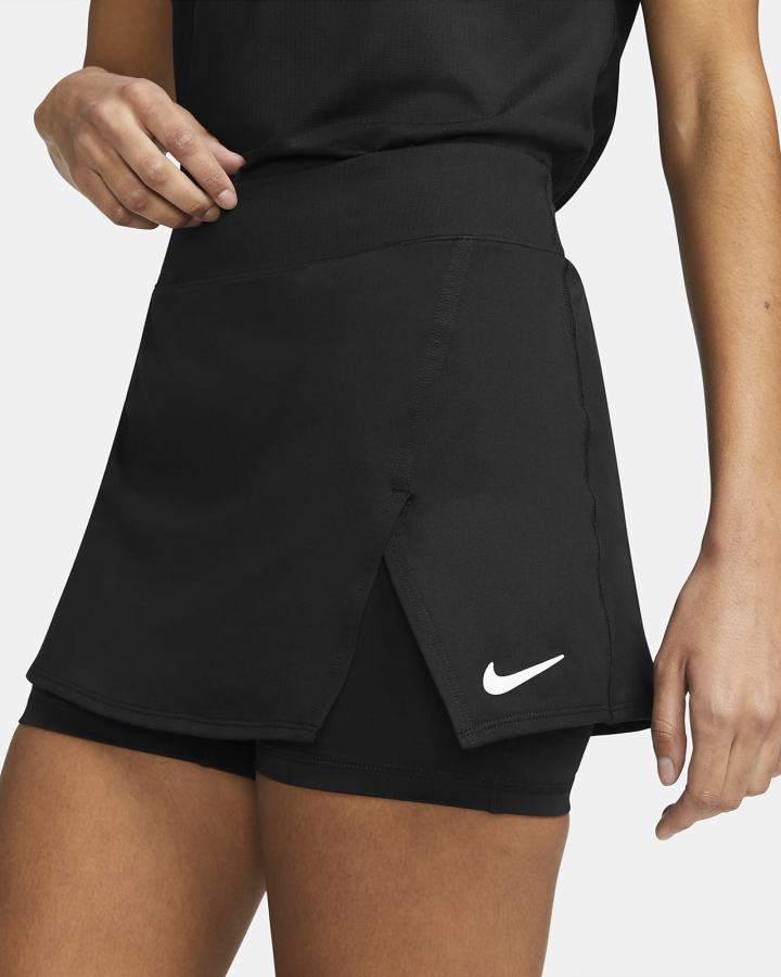 Falda Nike Court Dri-FIT Victory Tennis Mujer Negras Blancas | KZRVA-4810