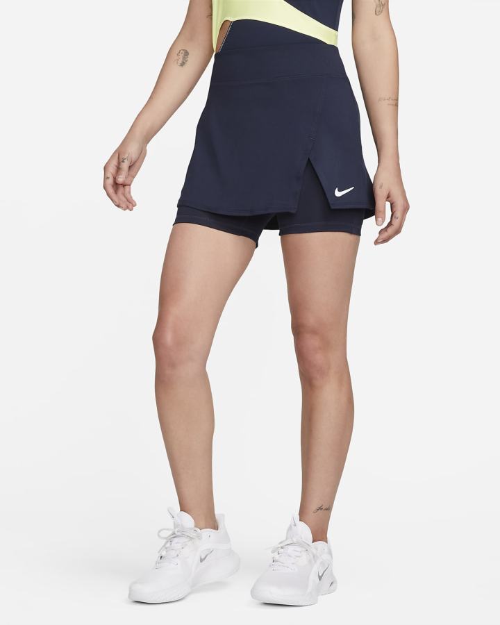 Falda Nike Court Dri-FIT Victory Tennis Mujer Obsidian Blancas | VLAZU-8369