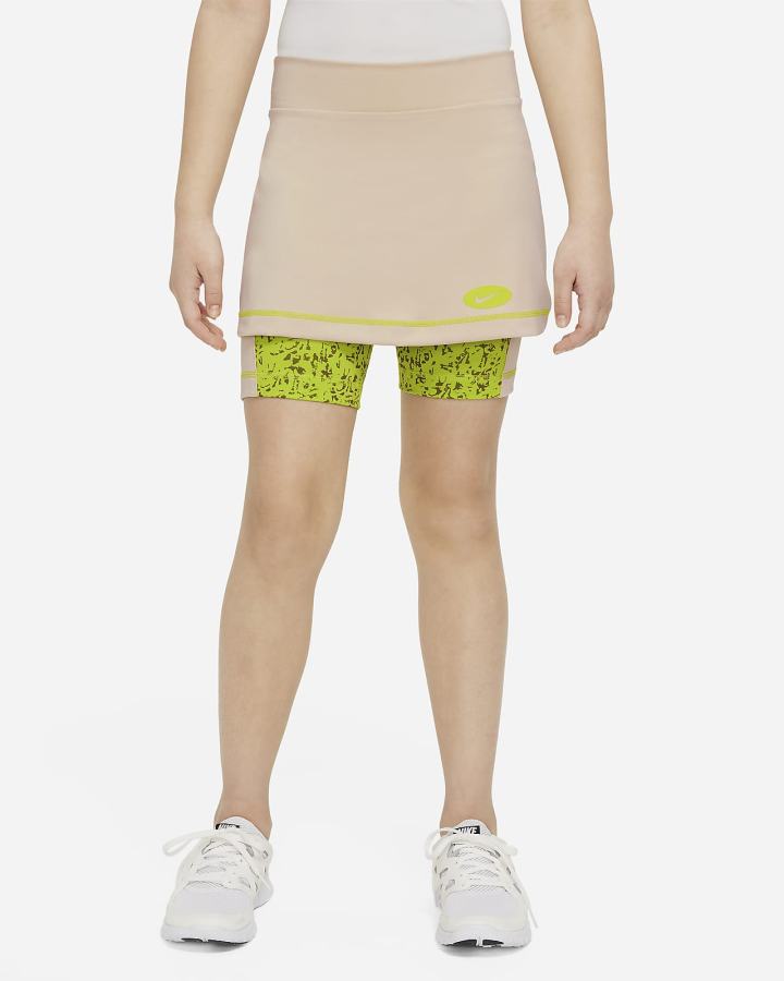 Falda Nike Dri-FIT Icon Clash Kids 2-in-1 Training Niña Verde | KSZFG-2103