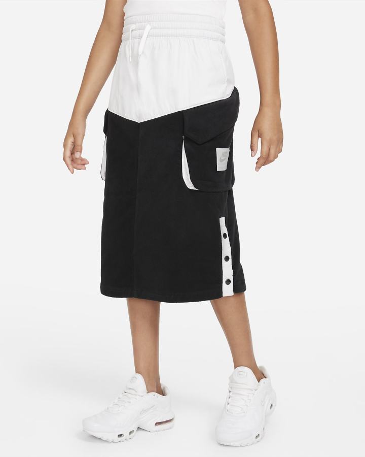 Falda Nike Sportswear Kids Niña Negras Blancas | SFCVJ-2798