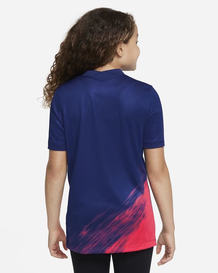 Jersey Nike Atlético Madrid 2021/22 Stadium Away Kids Soccer Niño Azules Rojas | THNFW-1762