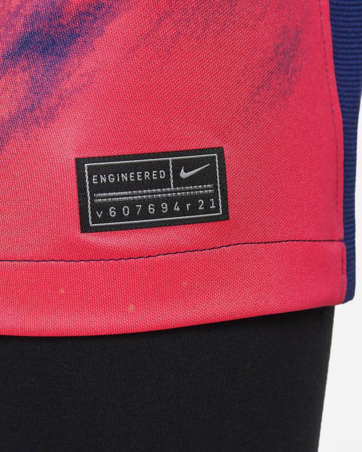 Jersey Nike Atlético Madrid 2021/22 Stadium Away Kids Soccer Niño Azules Rojas | THNFW-1762