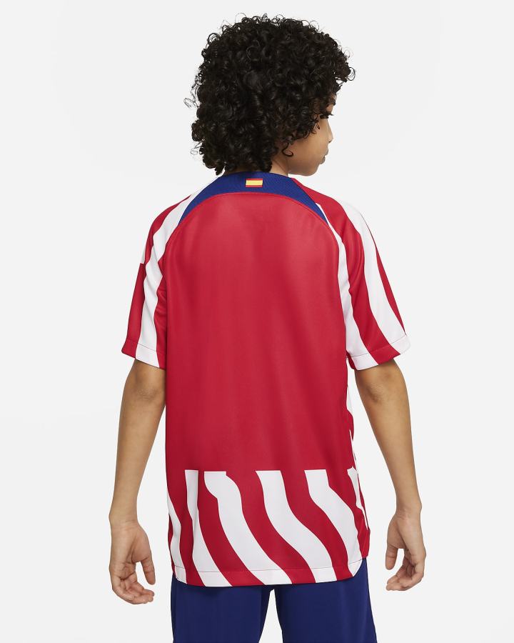 Jersey Nike Atlético Madrid 2022/23 Stadium Home Kids Dri-FIT Soccer Niño Blancas Azul Real Oscuro Azules | VZQJK-5408