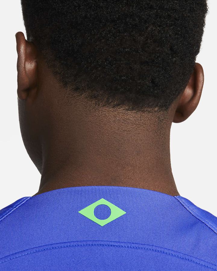 Jersey Nike Brazil 2022/23 Stadium Away Dri-FIT Soccer Hombre Azules Verde Amarillo | ZHDFL-5806