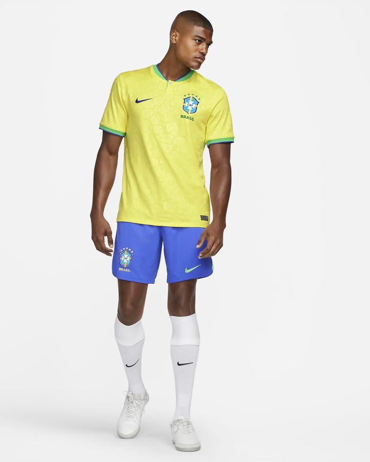 Jersey Nike Brazil 2022/23 Stadium Home Dri-FIT Soccer Hombre Amarillo Verde Azules | ZUHYC-7460