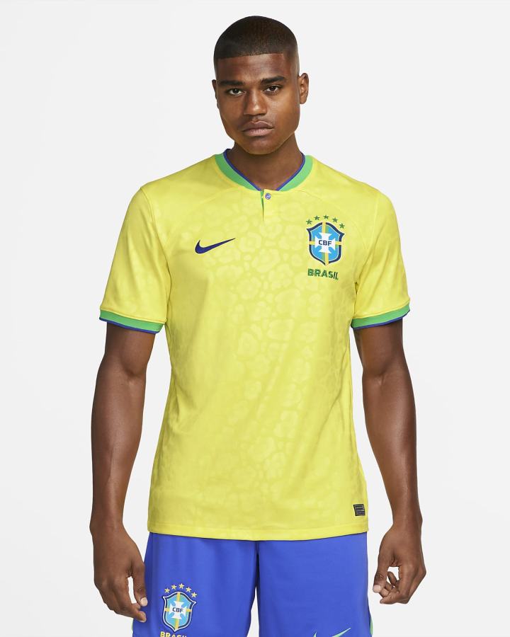 Jersey Nike Brazil 2022/23 Stadium Home Dri-FIT Soccer Hombre Amarillo Verde Azules | ZUHYC-7460