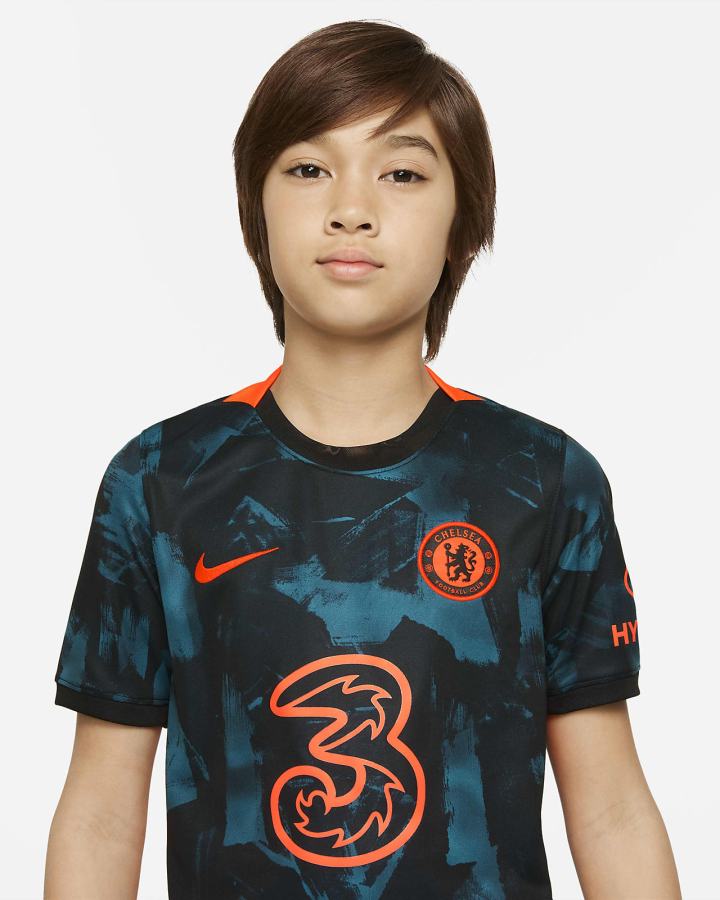 Jersey Nike Chelsea FC 2021/22 Stadium Third Kids Dri-FIT Soccer Niño Rojas | JYRUK-1457