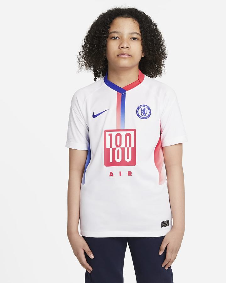 Jersey Nike Chelsea FC Stadium Air Max Kids Soccer Niño Blancas | ONMTX-0814