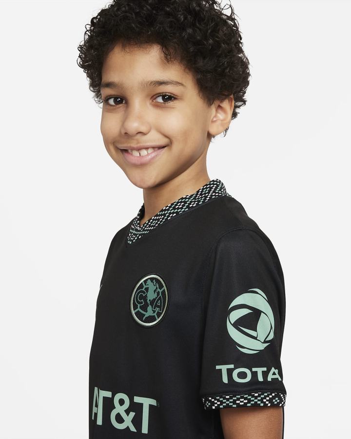 Jersey Nike Club América 2021/22 Stadium Third Kids Dri-FIT Soccer Niño Negras | PQEWX-1542