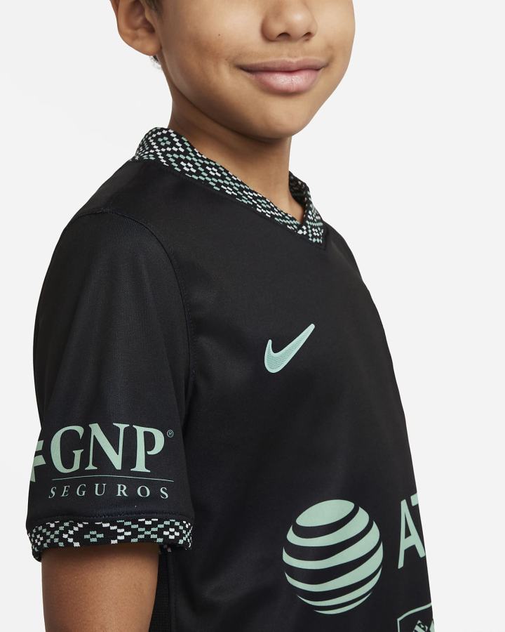 Jersey Nike Club América 2021/22 Stadium Third Kids Dri-FIT Soccer Niño Negras | PQEWX-1542
