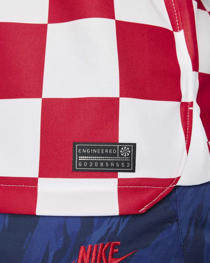 Jersey Nike Croatia 2022/23 Stadium Home Dri-FIT Long-Sleeve Soccer Hombre Blancas Azules | JVOZW-0583