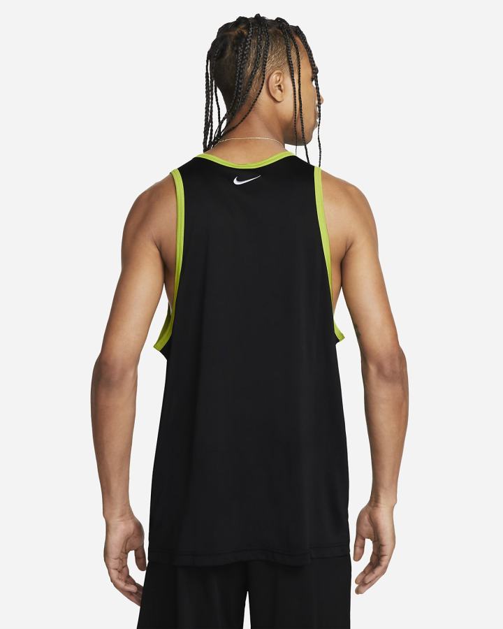 Jersey Nike Dri-FIT Basketball Hombre Negras Verde Blancas | IUCSX-4983