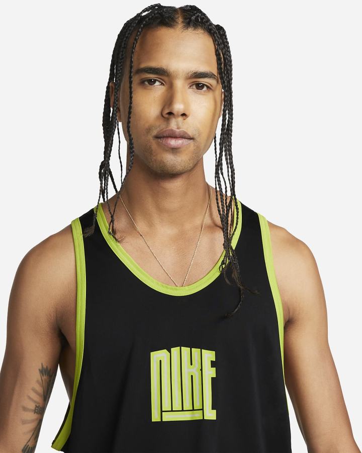Jersey Nike Dri-FIT Basketball Hombre Negras Verde Blancas | IUCSX-4983