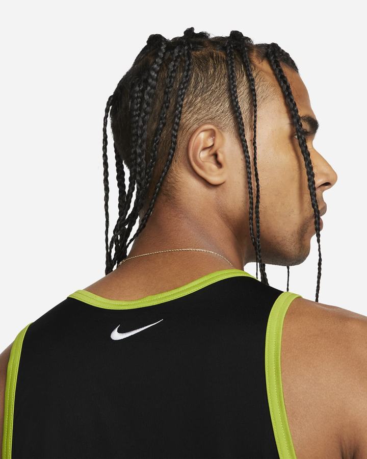 Jersey Nike Dri-FIT Basketball Hombre Negras Verde Blancas | IUCSX-4983