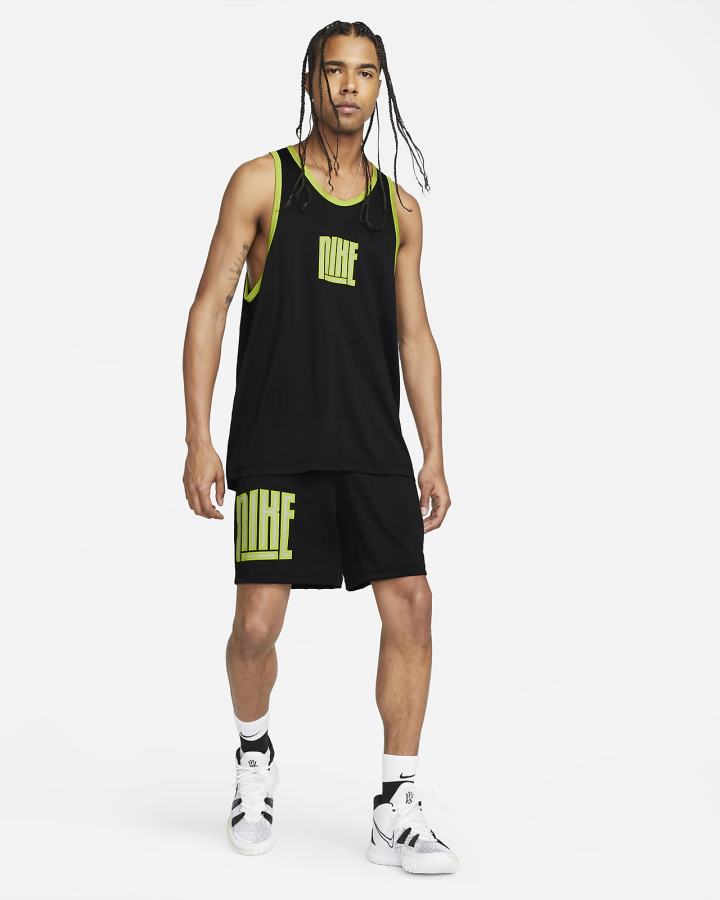Jersey Nike Dri-FIT Basketball Hombre Negras Verde Blancas | IUCSX-4983