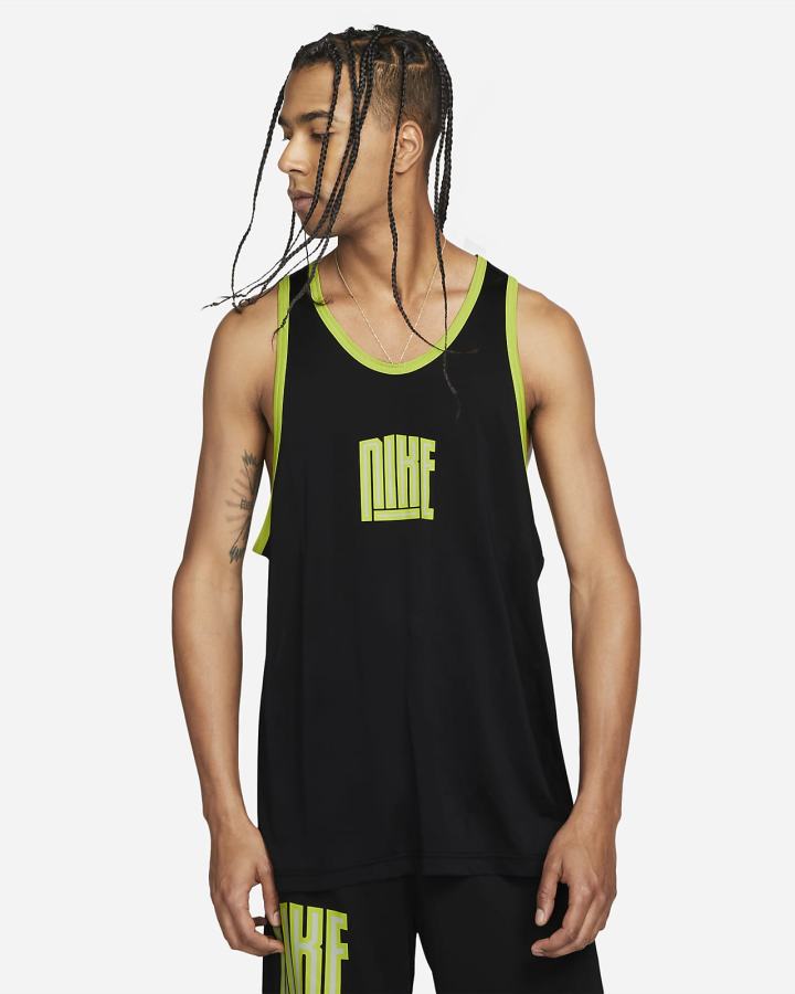 Jersey Nike Dri-FIT Basketball Hombre Negras Verde Blancas | IUCSX-4983