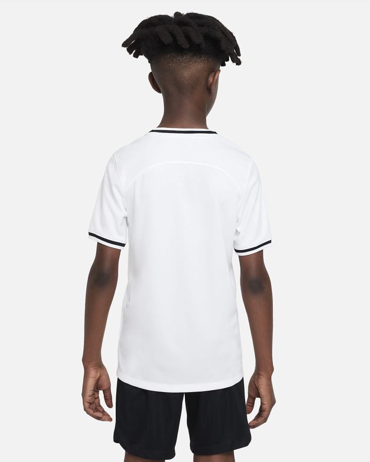 Jersey Nike Eintracht Frankfurt 2022/23 Stadium Home Kids Dri-FIT Soccer Niño Blancas Negras | GQIBV-7614