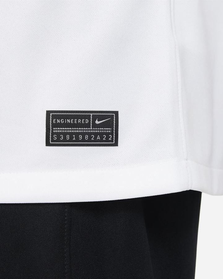 Jersey Nike Eintracht Frankfurt 2022/23 Stadium Home Kids Dri-FIT Soccer Niño Blancas Negras | GQIBV-7614