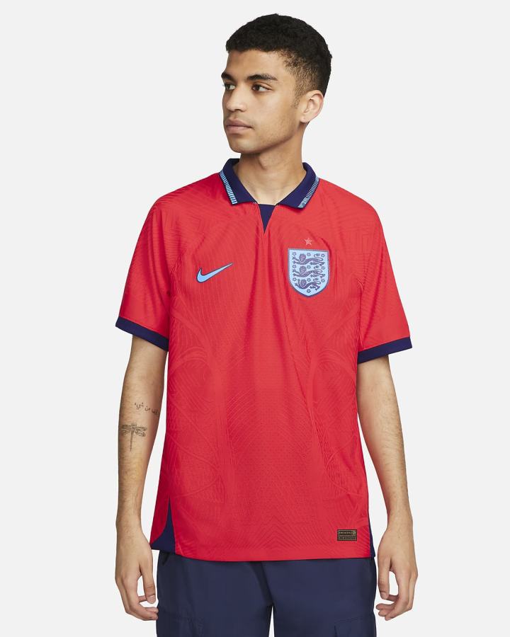 Jersey Nike England 2022/23 Match Away Dri-FIT ADV Soccer Hombre Rojas Azules | WRLUZ-5071