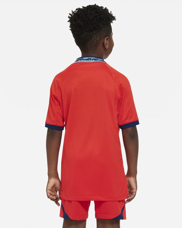 Jersey Nike England 2022/23 Stadium Away Kids Dri-FIT Soccer Niño Rojas Azules | HIOPC-2917
