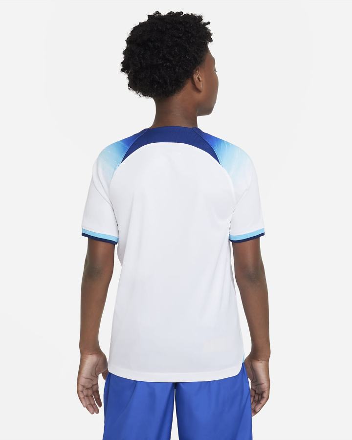 Jersey Nike England 2022/23 Stadium Home Kids Dri-FIT Soccer Niño Blancas Azules | BUYJA-3706