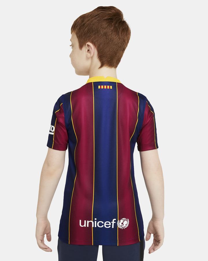 Jersey Nike FC Barcelona 2020/21 Stadium Home Kids Soccer Niña Azul Real Oscuro Azules | YFSQR-9687