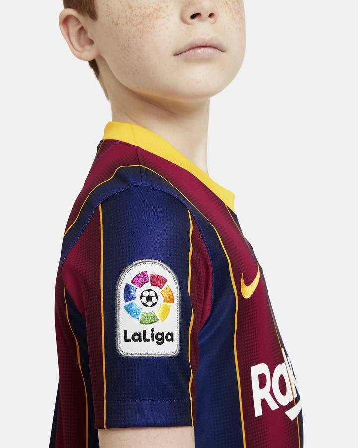Jersey Nike FC Barcelona 2020/21 Stadium Home Kids Soccer Niña Azul Real Oscuro Azules | YFSQR-9687