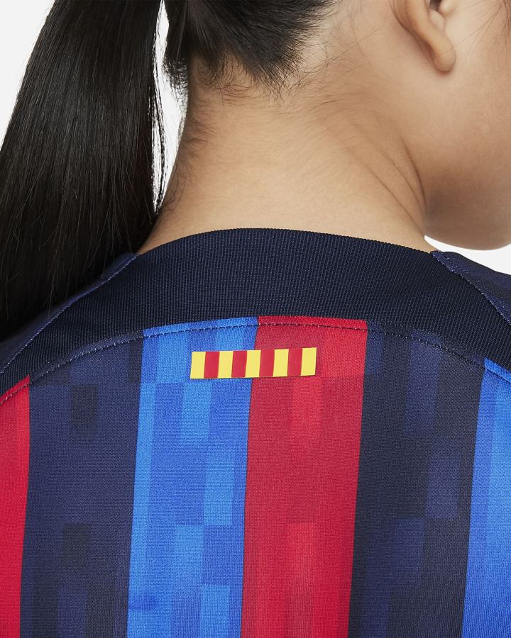 Jersey Nike FC Barcelona 2022/23 Stadium Home Kids Dri-FIT Soccer Niño Obsidian | PJRNL-3150