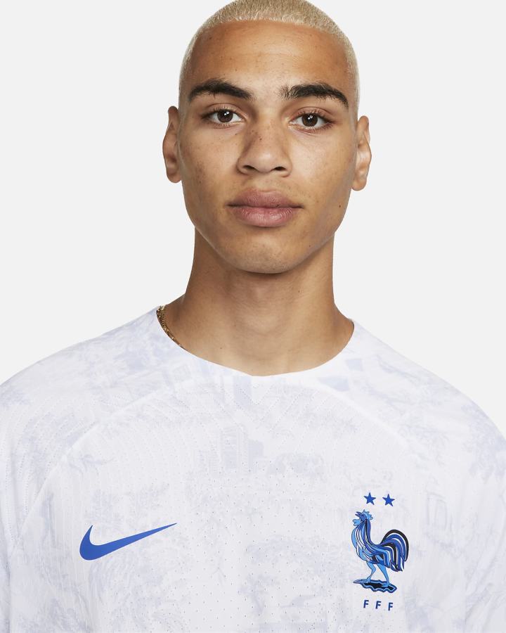Jersey Nike FFF 2022/23 Match Away Dri-FIT ADV Soccer Hombre Blancas Azul Real | BRQWA-2537