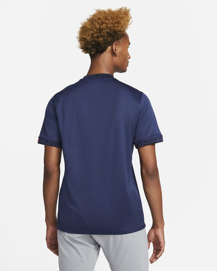 Jersey Nike FFF 2022/23 Stadium Home Dri-FIT Soccer Hombre Azul Marino Metal Doradas | XSAFU-7962
