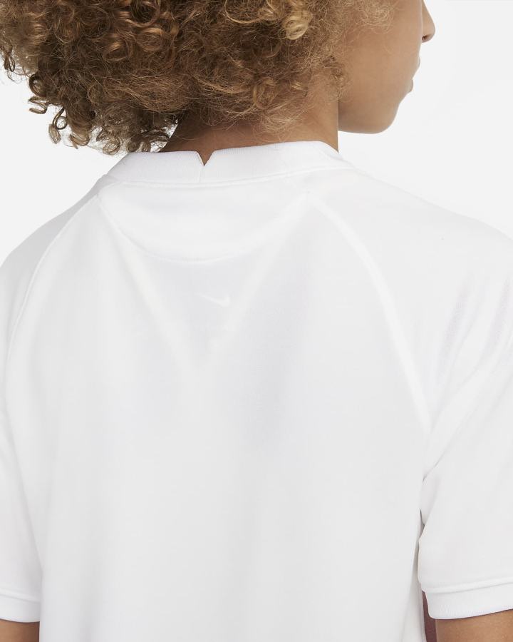 Jersey Nike FFF 2022 Stadium Away Kids Dri-FIT Soccer Niño Blancas Rosas Azules | AFXQH-8273