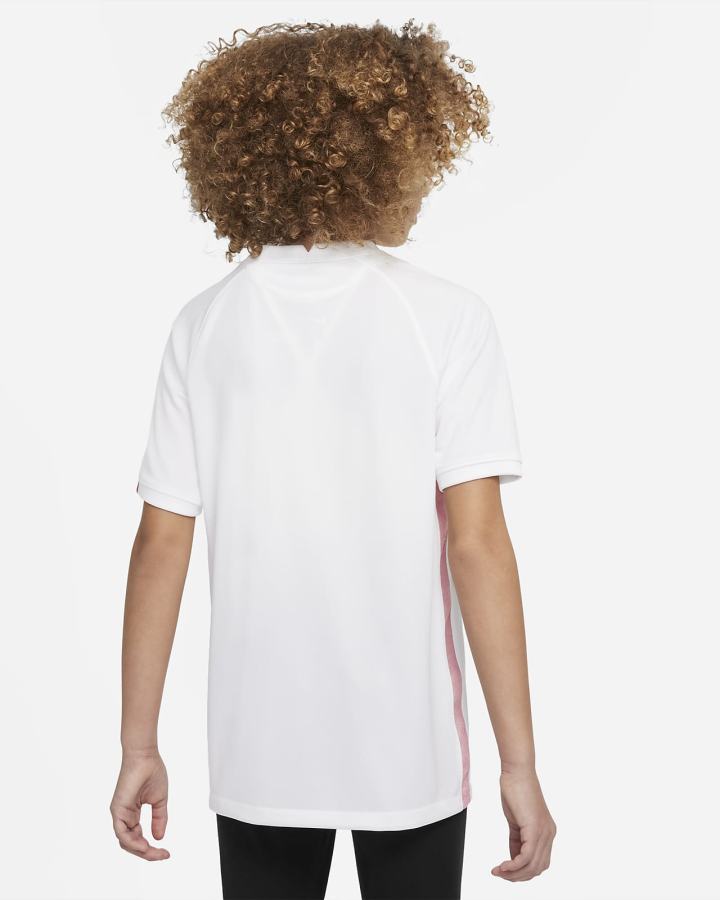 Jersey Nike FFF 2022 Stadium Away Kids Dri-FIT Soccer Niña Blancas Rosas Azules | ATIMF-2701