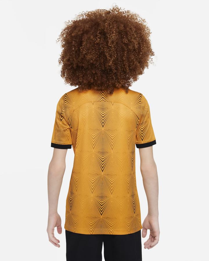 Jersey Nike Kaizer Chiefs F.C. 2022/23 Stadium Home Kids Dri-FIT Soccer Niño Negras | BYLNA-6082
