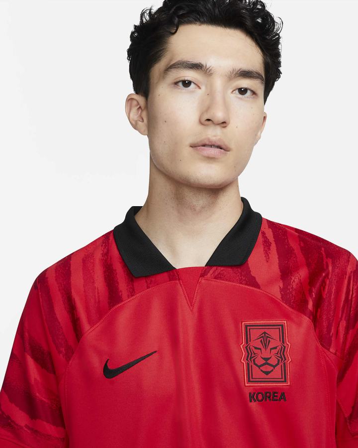 Jersey Nike Korea 2022 Stadium Home Dri-FIT Soccer Hombre Rojas Negras | ZTLXE-1684