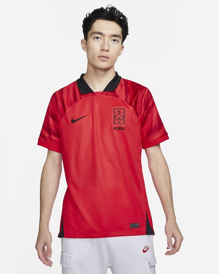 Jersey Nike Korea 2022 Stadium Home Dri-FIT Soccer Hombre Rojas Negras | ZTLXE-1684